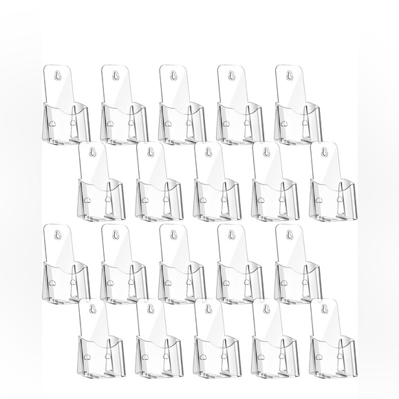 20 Pieces Acrylic Brochure Holder Stand 4 x 7.9 Inches Rack Card Holder Clear - Picture 1 of 7